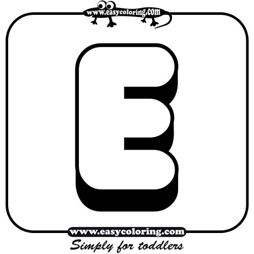 Big letter E - Easy coloring alphabet Big letter E - Easy coloring alphabet