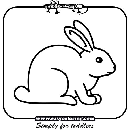 Rabbit - Easy coloring animals Rabbit - Easy coloring animals
