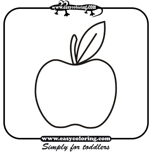 Apple - Easy coloring fruits Apple - Easy coloring fruits