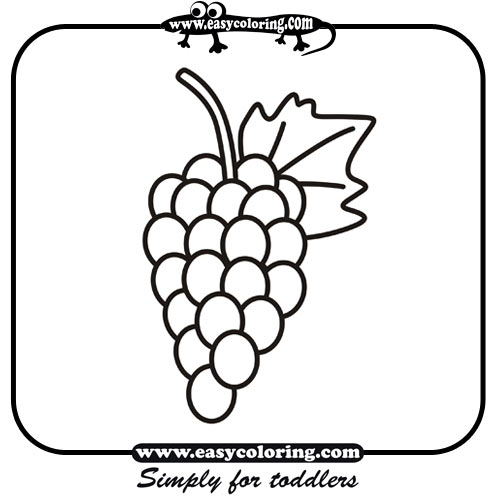 Grape - Easy coloring fruits Grape - Easy coloring fruits