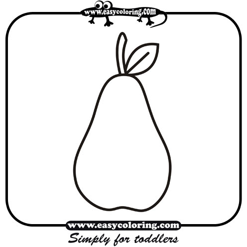 Pear - Easy coloring fruits Pear - Easy coloring fruits