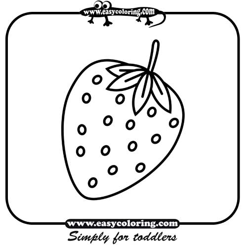Strawberry - Easy coloring fruits Strawberry - Easy coloring fruits