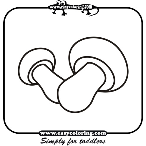Mushroom Five - Easy coloring mushrooms Mushroom Five - Easy coloring mushrooms