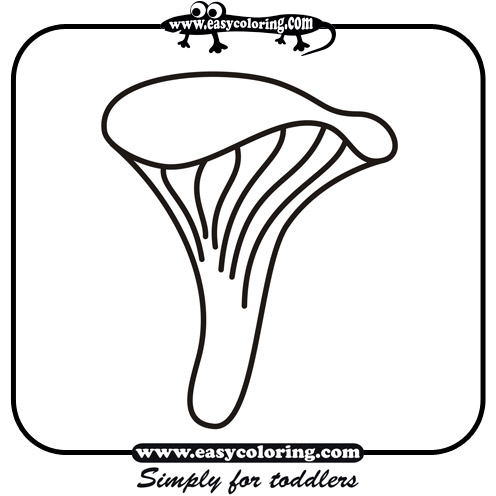Mushroom Three - Easy coloring mushrooms Mushroom Three - Easy coloring mushrooms
